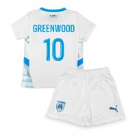 Camiseta Olympique de Marseille Mason Greenwood #10 Primera Equipación Replica 2024-25 para niños mangas cortas (+ Pantalones cortos)